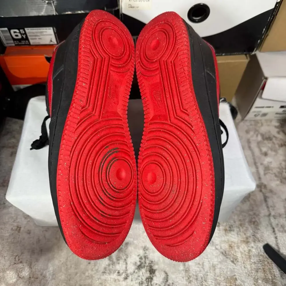 Nike Air Force 1 Low '07 LV8 Vamps FJ4146-002 Black Red Sneakers
